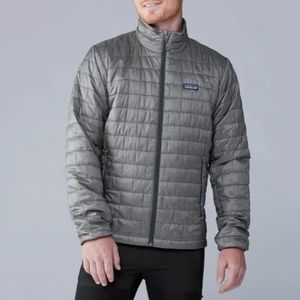 Patagonia Mens Nanopuff Jacket in Grey Size Large